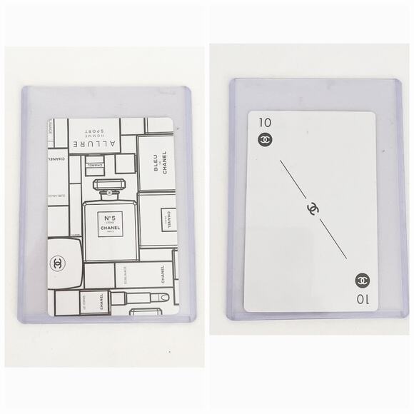 CHANEL CC 10 Black and White Playing Card with Sleeve Collector's Item - Picture 6 of 6